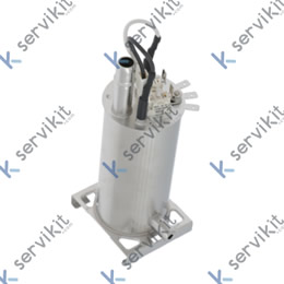 Calentador de paso 2000W 230V ø 58mm H 120mm empalme conector Faston 6,3mm