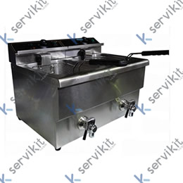 freidora electrica 8+8l 6000w 230v con grifo