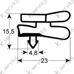 junta para frigorífico perfil 9151 medidas exteriores An 755mm L 1705mm