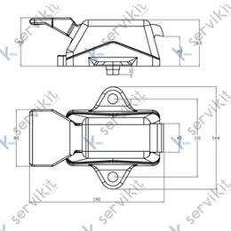 Cierre de cámara frigorífica tipo 13CIN pos. de montaje interno