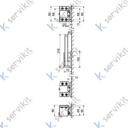 cierre de cámara frigorífica tope izquierdo cierre multipunto tipo 1220