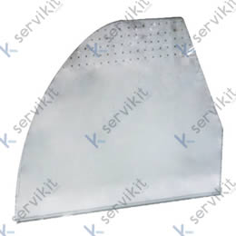 Cristal lateral vitrina curvo bajo Comersa