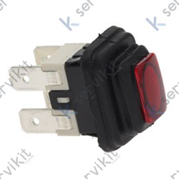 Interruptor rojo 230v 13x20mm alarma fabricador de hielo Scotsman