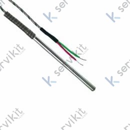 Sonda de temperatura pt100 Vetrotex Ø6x100 1500mm 2 Hilos