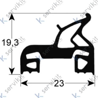 Burlete puerta horno 660x730mm Zanussi