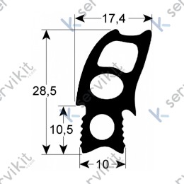 Burlete puerta horno Rational 500x470mm