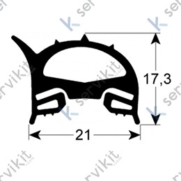 Repuesto de burlete 730x680mm para puerta horno Mbm