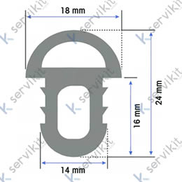 Burlete silicona horno Salva lt4-05 (1 metro)