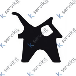 Burlete puerta horno 26x25.5mm (1 metro)