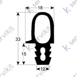 Burlete puerta horno Eloma 520x490mm 2449