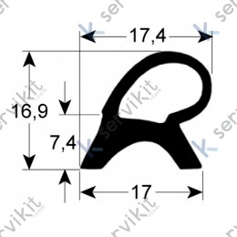 Burlete puerta horno 640x720mm Zanussi