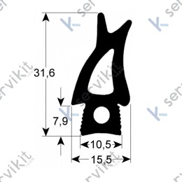 Burlete puerta horno Rational 1505x695mm