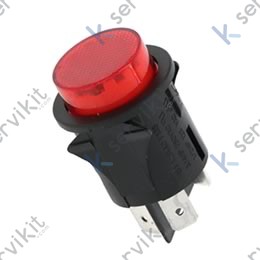 Interruptor Rojo Ø25mm 230V Bipolar (2 uds)