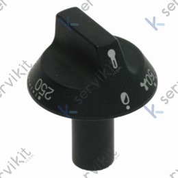 Mando termostato horno Smeg 50-250c Ø6x4.6mm eje 53mm