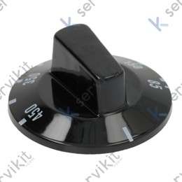 Mando termostato horno Ego Ø50mm eje Ø6x4.6mm 50-500c