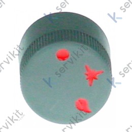 Mando grifo gas horno Zanussi 20mm gris con llama piloto