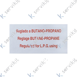 Pegatina indicador butano-propano cocina Fagor