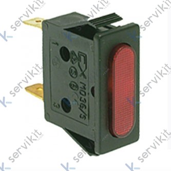 Piloto rojo 30x11mm 230v freidora industrial Movilfrit