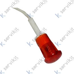 Piloto rojo con cable 9mm 230V freidora Gayc