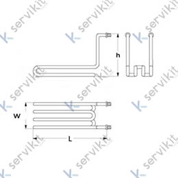 Resistencia freidora industrial pz430s 427x427x13mm