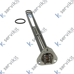 Resistencia 6000 W 230 V L 479 mm brida 3 orificios empalme conector Faston 6,3mm