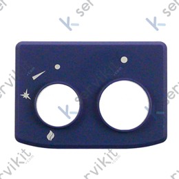 Pieza soporte azul con tuerca para mandos 122x87mm Zanussi