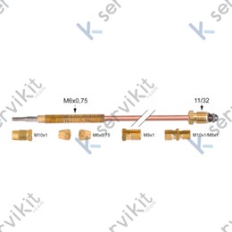 Termopar universal m9 1500mm 6 piezas