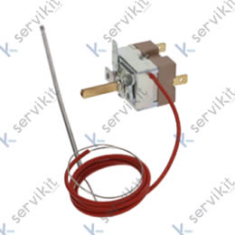 Termostato T máx 280°C margen de trabajo 50-280°C 1 polos 1NO 16A sonda ø 3mm sonda L 185mm