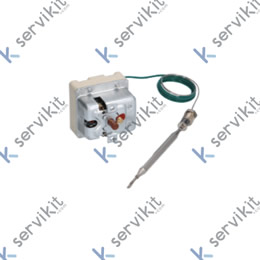 termostato de seguridad temp. desconexión 232°C 3 polos 3NC 20A sonda ø 6mm sonda L 94mm