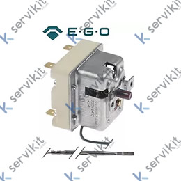 Termostato de seguridad temp. desconexión 350°C 2 polos NC 20A sonda ø 3mm sonda L 187mm