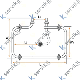 Brazo aclarado inferior Línea Blanca LC-1500 inox