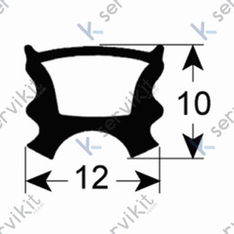 Junta de goma puerta lavavajillas 555x400mm