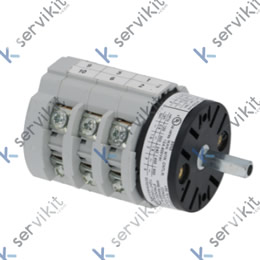 conmutador giratorio juegos de contactos 6 0-1-2-3 tipo 400V 12A eje ø 5x5mm eje L 18mm