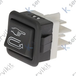 Conmutador negro 25x27mm ciclo lavavajillas Comenda C95