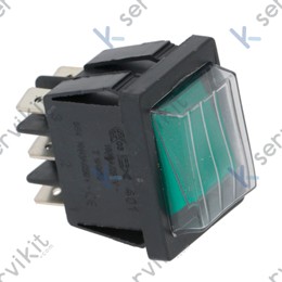 Conmutador verde con funda lavavajillas 30x22mm 230v