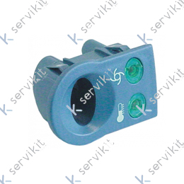 Embellecedor pulsador doble piloto luminoso lavado Dihr