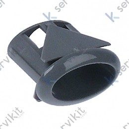 Cuerpo pulsador ovalado 21x11mm gris claro