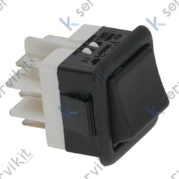 Interruptor negro lavavajillas 25x25mm 230v Elettrobar 11f-fd-r-rd