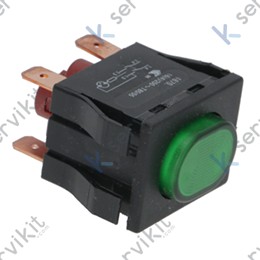 Interruptor Jemi lavavajillas verde 30x22mm 230v