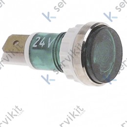 Piloto luminoso verde 12mm 24v completo