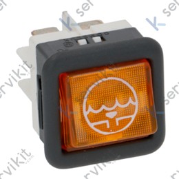 Pulsador luminoso desagüe lavavajillas Comenda 25x27mm 230v