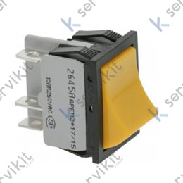 Pulsador amarillo 30x22mm 10a 230v lavavajillas Línea Blanca