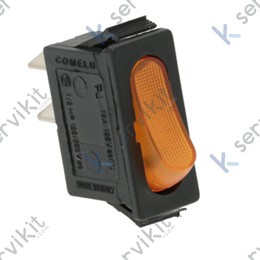 Pulsador lavavajillas ámbar 230v 30x11mm aclarado