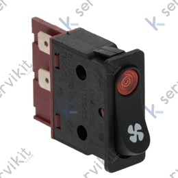 Pulsador ámbar lavavajillas 35x12mm 230v 12a