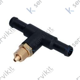 Racor T Ø10-4-6mm con válvula antirretorno