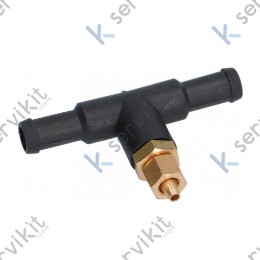 Racor en t 10x10x4 con válvula antirretorno para lavavajillas industrial	