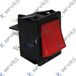 Conmutador rojo 30x22mm 230v bipolar (2 unds)