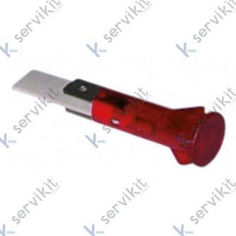 Piloto rojo Ø10mm 230v Faston