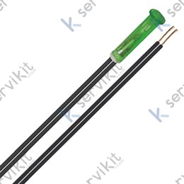 Piloto verde 10mm 230v con cable (2 uds)