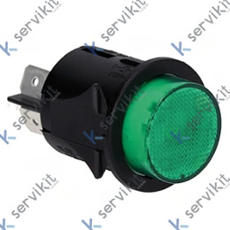 Interruptor verde  ø25mm 16a 230v bipolar(2unds)